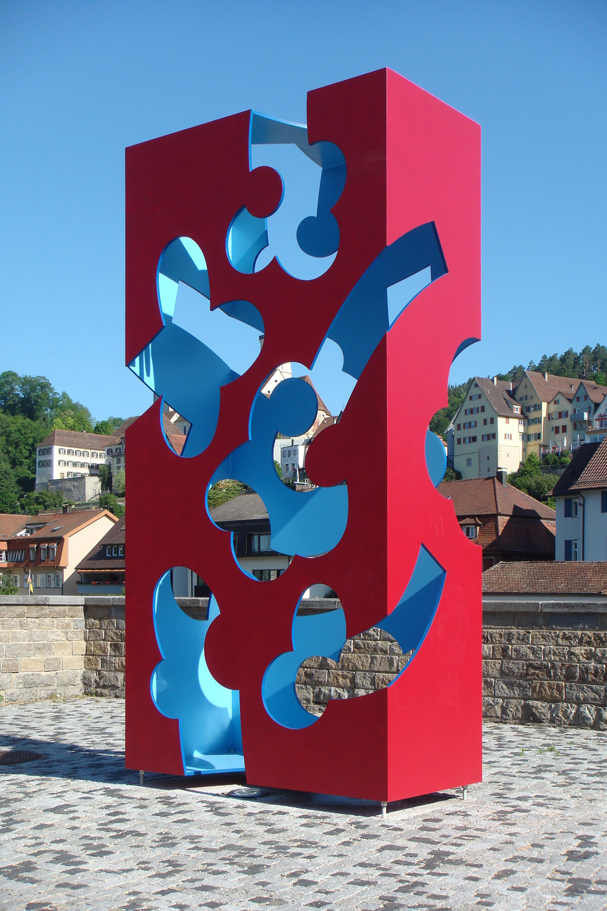 Barbara Jäger Malerei Skulptur Karlsruhe Neckarblüte Horb am Neckar Künstlerisches Stadtzeichen Stahl